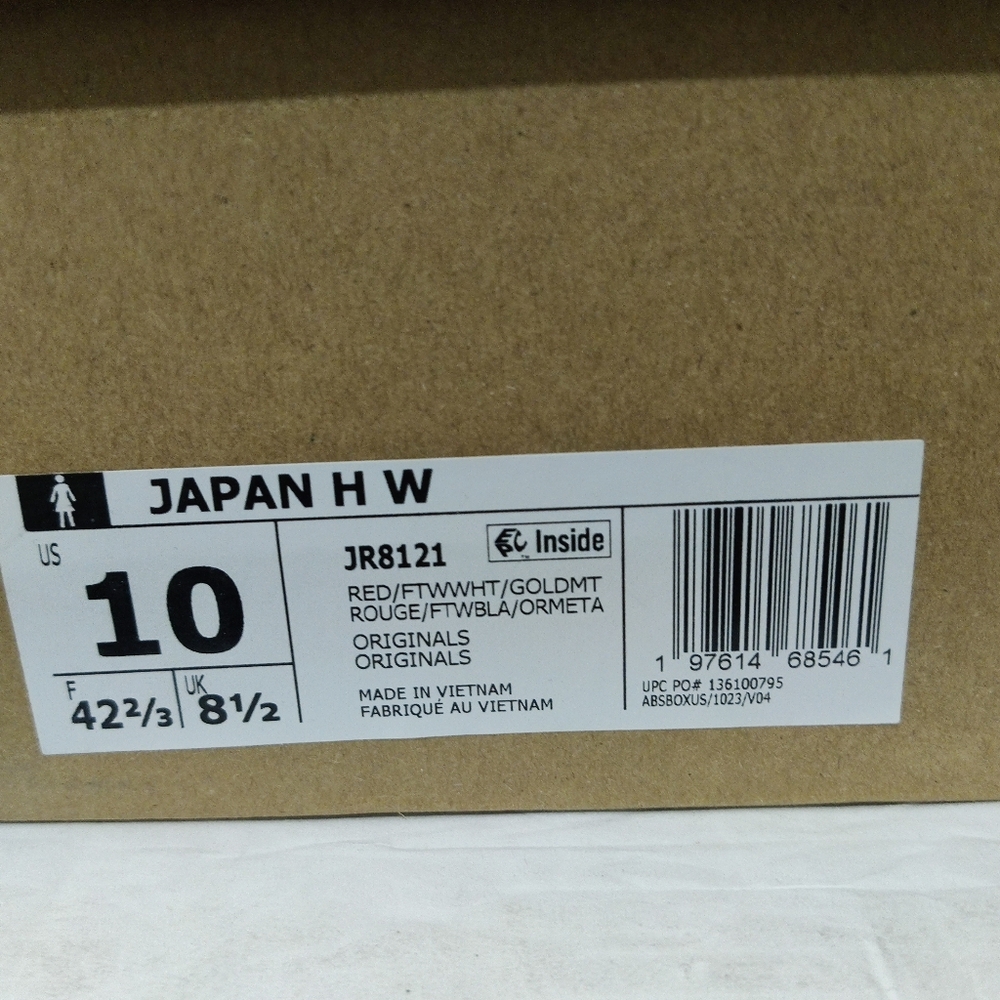 Women's - Adidas Japan High Red White Sneakers JR8121 New In Box - Picture 11 of 12